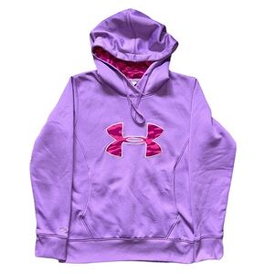Under Armour Purple Cold Gear Semi Fitted Long Sleeve Hoodie Size Small
